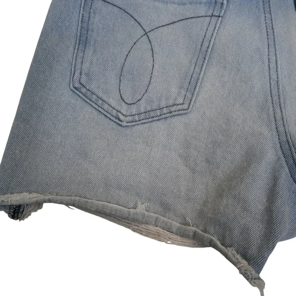 Calvin Klein Jeans Womens 25 Button Fly High Rise Jean Shorts